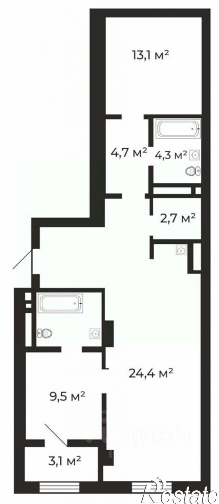 3-комн квартира Тернопольская улица, 6,  д. 6