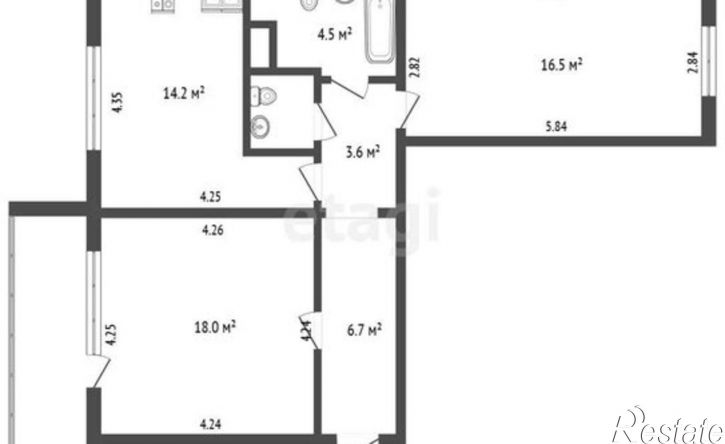 2-комн квартира Солнечная улица, 24Б,  д. 24Б