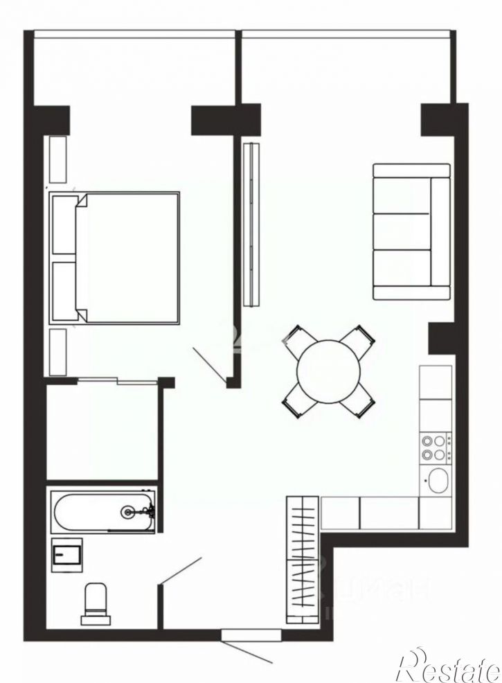 1-комн квартира проспект Ленина, 64Б,  д. 64Б