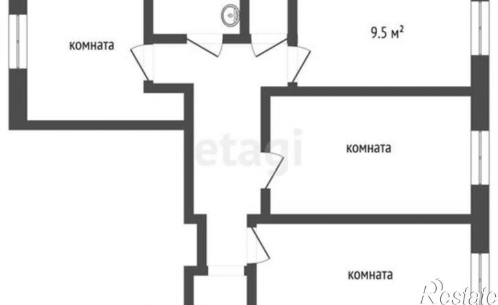 3-комн квартира улица Академика Королёва, 39Б,  д. 39Б