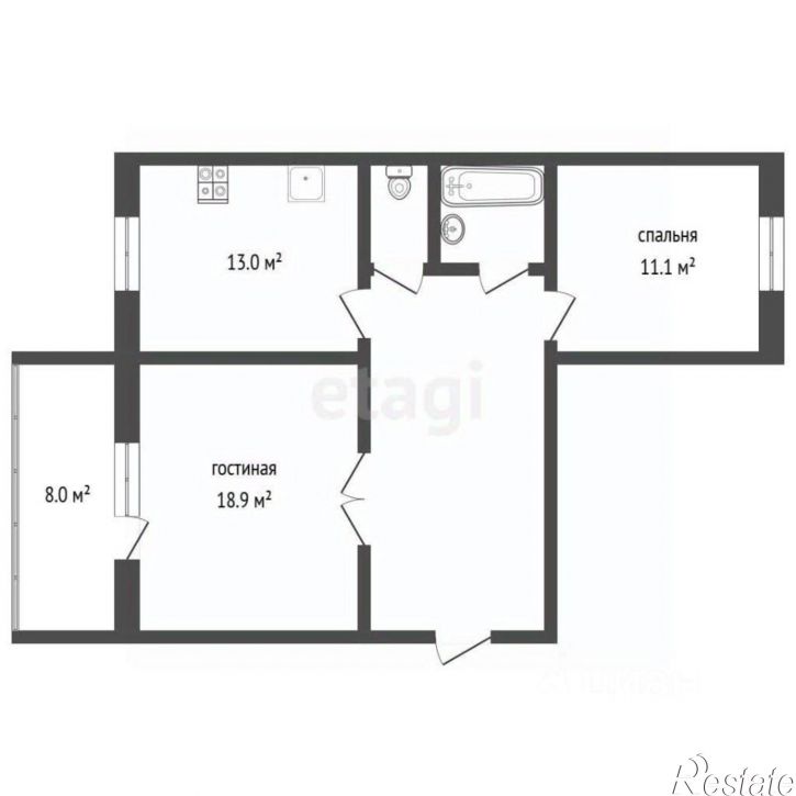 2-комн квартира ул Братьев Кашириных, 87А,  д. 87А