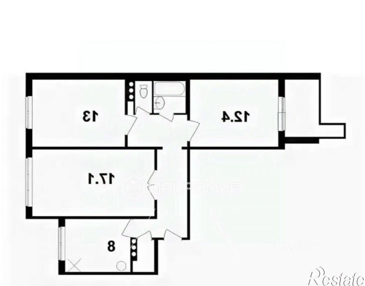 3-комн квартира ул Кузнецова, 15,  д. 15