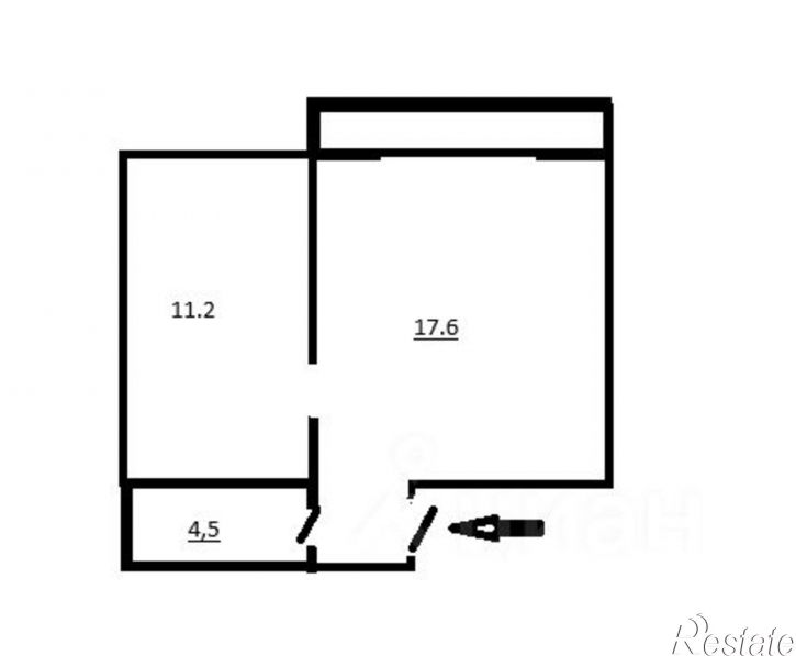1-комн квартира улица Дмитрия Неаполитанова, 18,  д. 18
