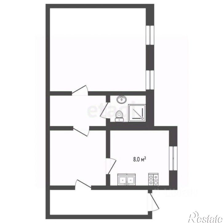 1-комн квартира 2-я Базовая улица, 24,  д. 24