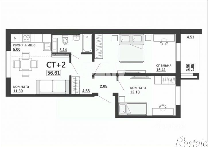 2-комн квартира Артиллерийская улица, 97,  д. 97