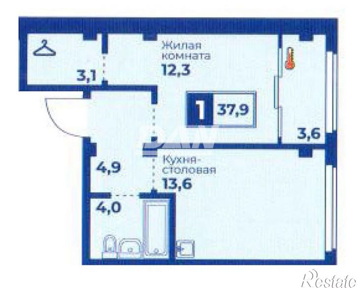 1-комн квартира в новом доме улица Братьев Кашириных, 82/1,  д. 82/1