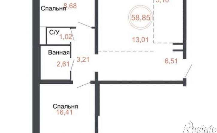 3-комн квартира в новом доме улица Блюхера, 106,  д. 106