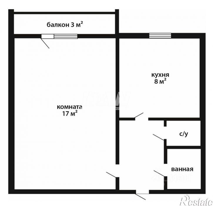 1-комн квартира улица Агалакова, 30,  д. 30