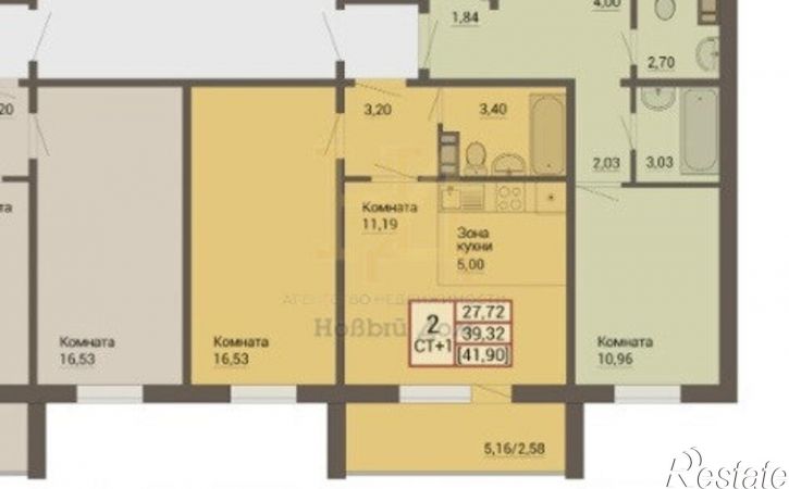 1-комн квартира в новом доме Краснопольский проспект, 13Г,  д. 13Г