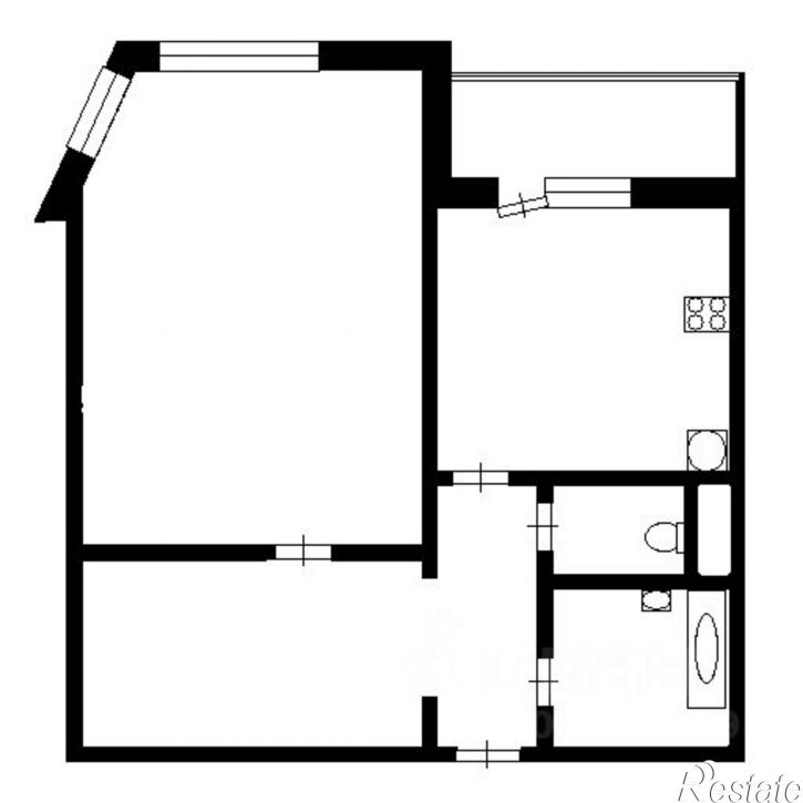 1-комн квартира ул Генерала Мартынова, 9,  д. 9