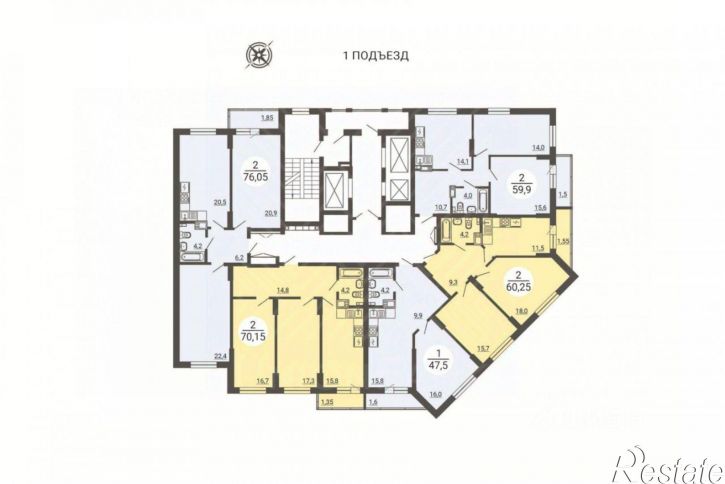2-комн квартира в новом доме ул Университетская Набережная, 111,  д. 111