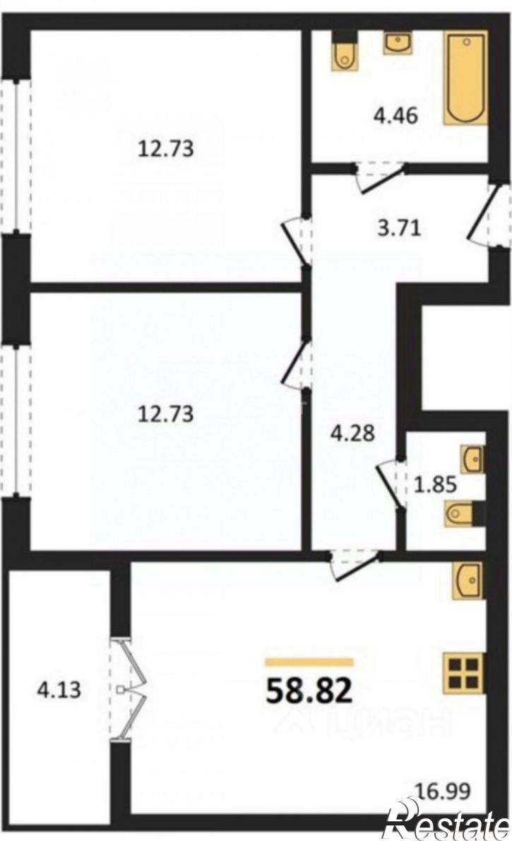 3-комн квартира ул Университетская Набережная, 113А,  д. 113А