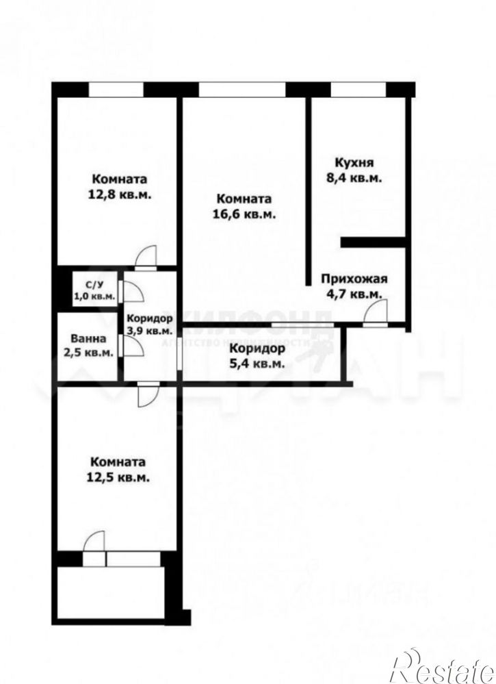 3-комн квартира улица 250-летия Челябинска, 14,  д. 14