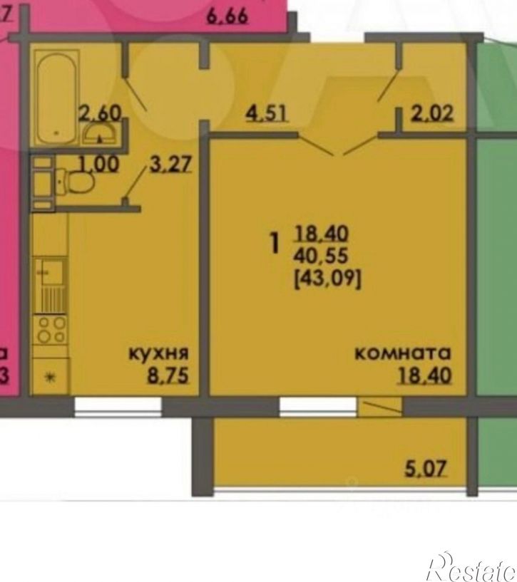 1-комн квартира улица Конструктора Духова, 27,  д. 27