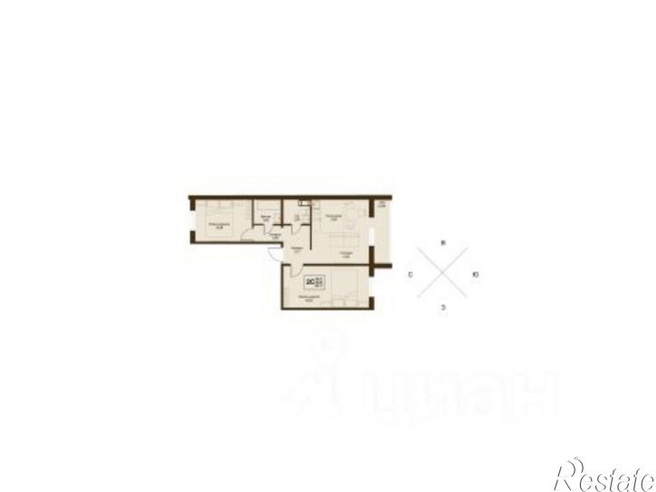 3-комн квартира в новом доме Сосновский район