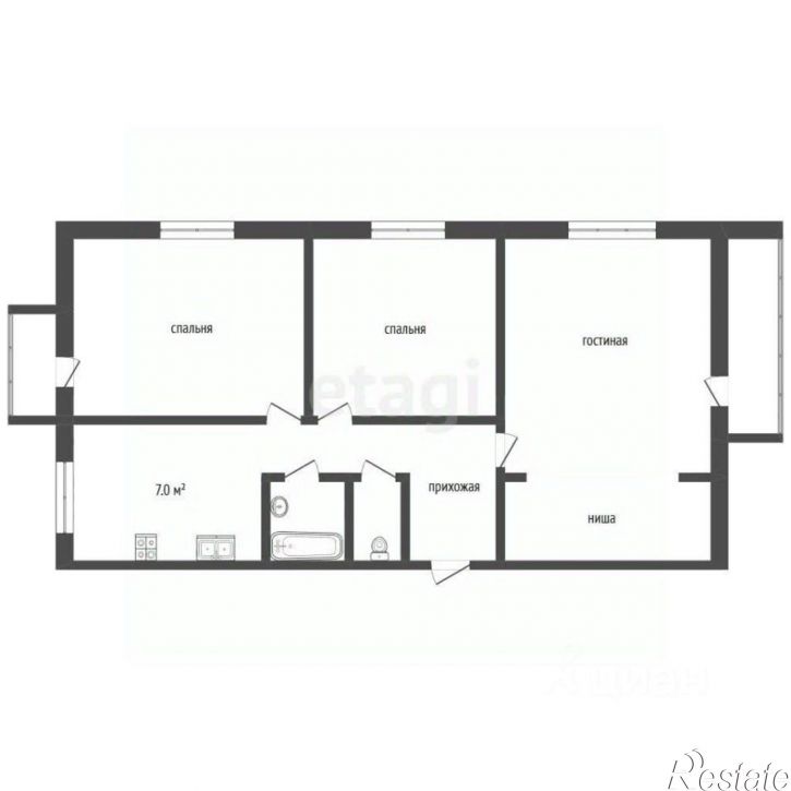 3-комн квартира ул Дзержинского, 125,  д. 125