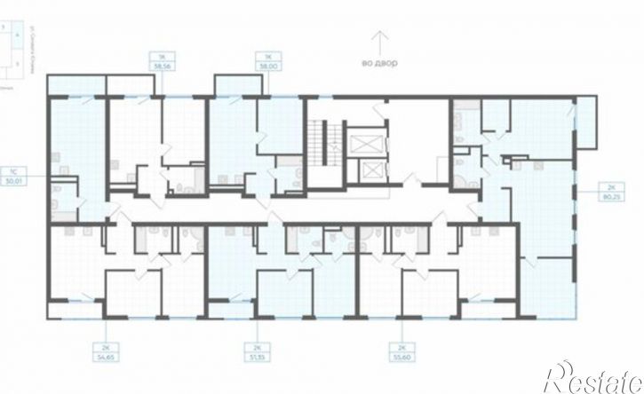 2-комн квартира в новом доме 29-й микрорайон, ЖК Клевер