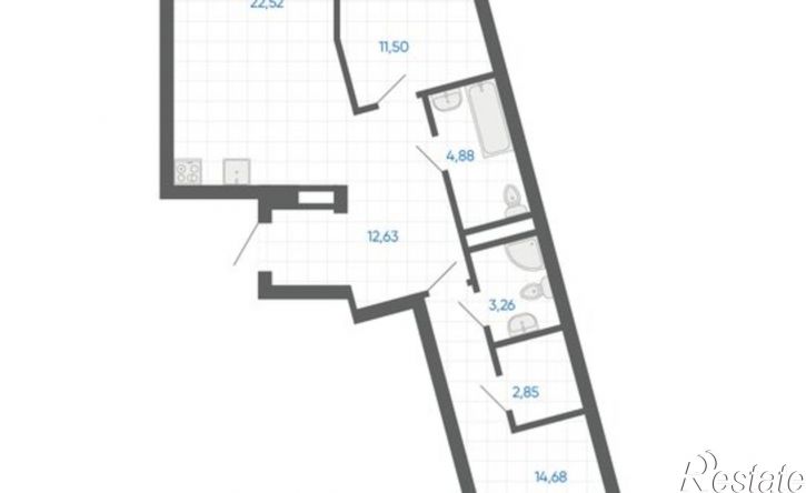 2-комн квартира в новом доме ул Яркая, 11,  д. 11