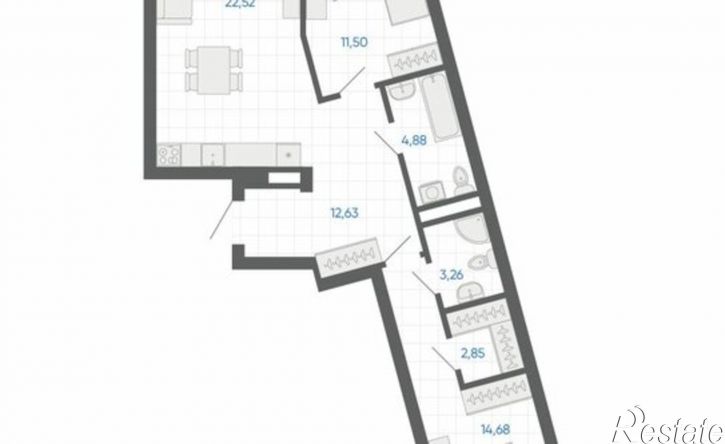 2-комн квартира в новом доме ул Яркая, 11,  д. 11