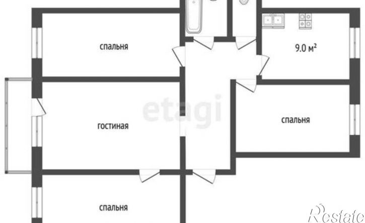 4-комн квартира ул Российская, 32,  д. 32