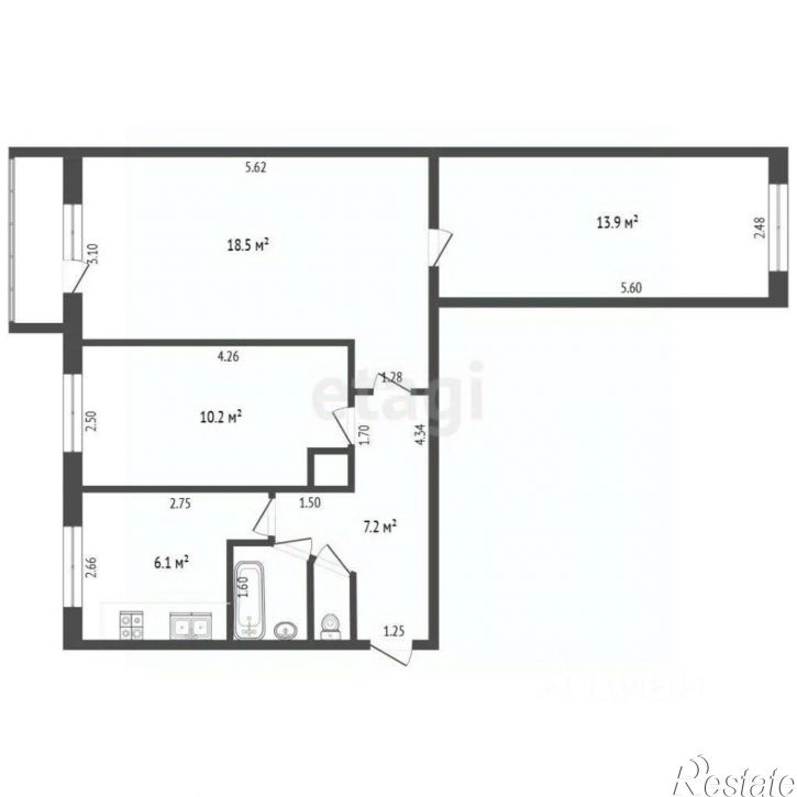 3-комн квартира ул Дегтярева, 89А,  д. 89А