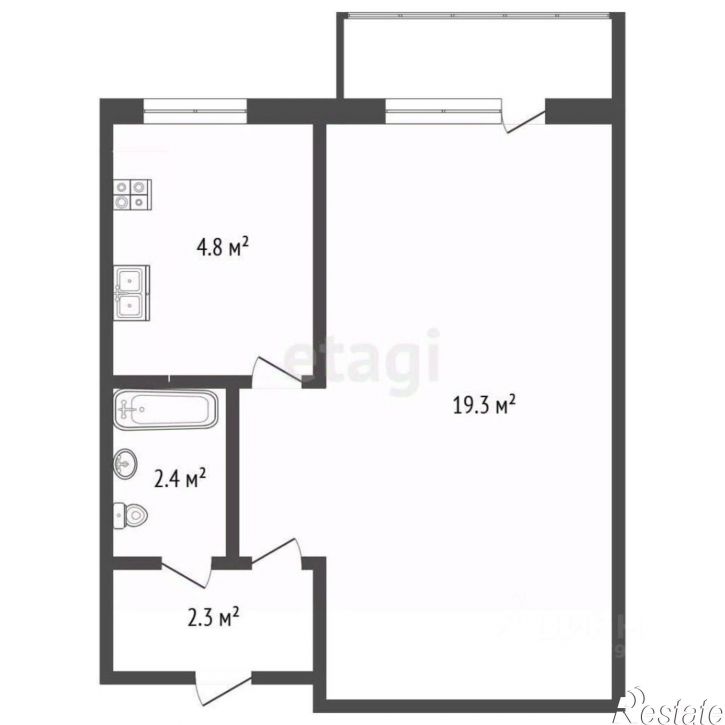 1-комн квартира ул Краснознаменная, 27А,  д. 27А
