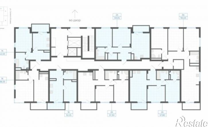 2-комн квартира в новом доме 29-й микрорайон, ЖК Клевер