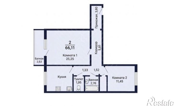 2-комн квартира ул Прохладная, 3,  д. 3