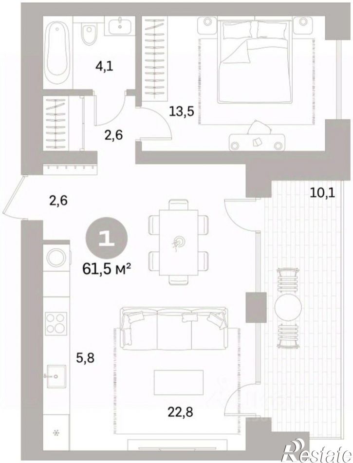 1-комн квартира в новом доме ул Пушкина, 69А,  д. 69А