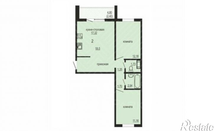 2-комн квартира ул Телевизионная, 6В,  д. 6В
