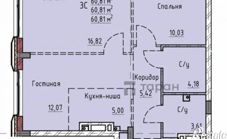 3-комн квартира в новом доме ул Труда, 187 Д,  д. 187 Д,  к. Д
