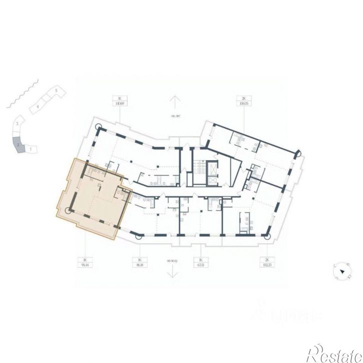 1-комн квартира в новом доме Большой пер, 12,  д. 12