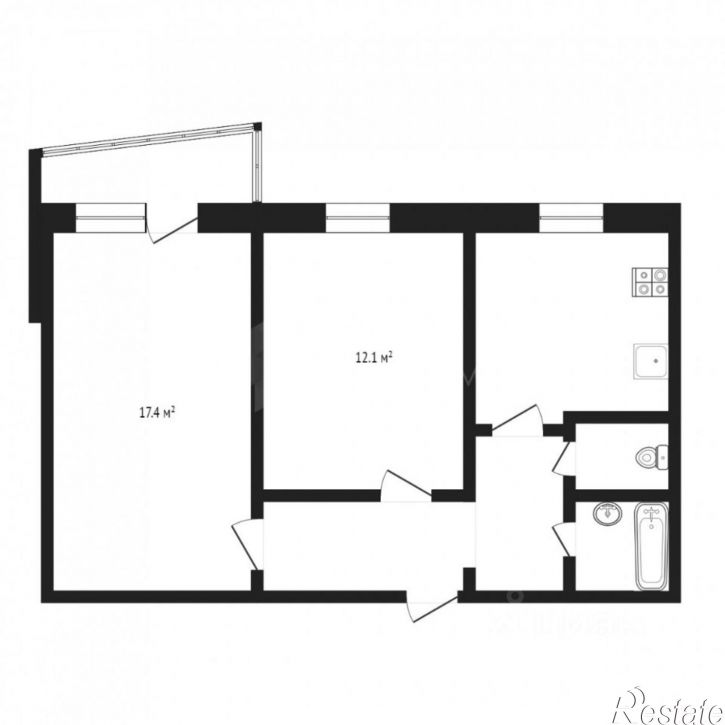 2-комн квартира ул Пограничная, 25,  д. 25