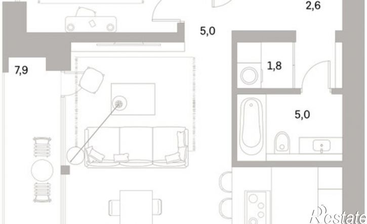 1-комн квартира в новом доме ул Пушкина, 69А,  д. 69А