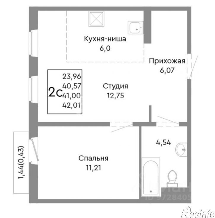 1-комн квартира ул Нефтебазовая, 8,  д. 8