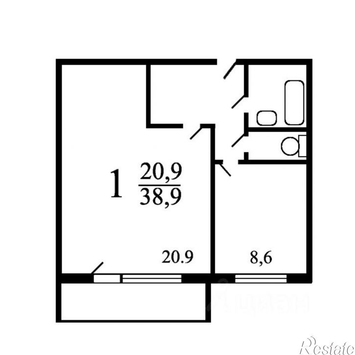 1-комн квартира шоссе Металлургов, 33,  д. 33