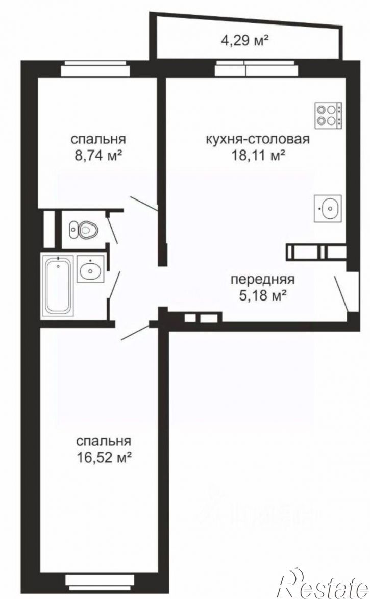 2-комн квартира ул Братьев Кашириных, 131Б,  д. 131Б