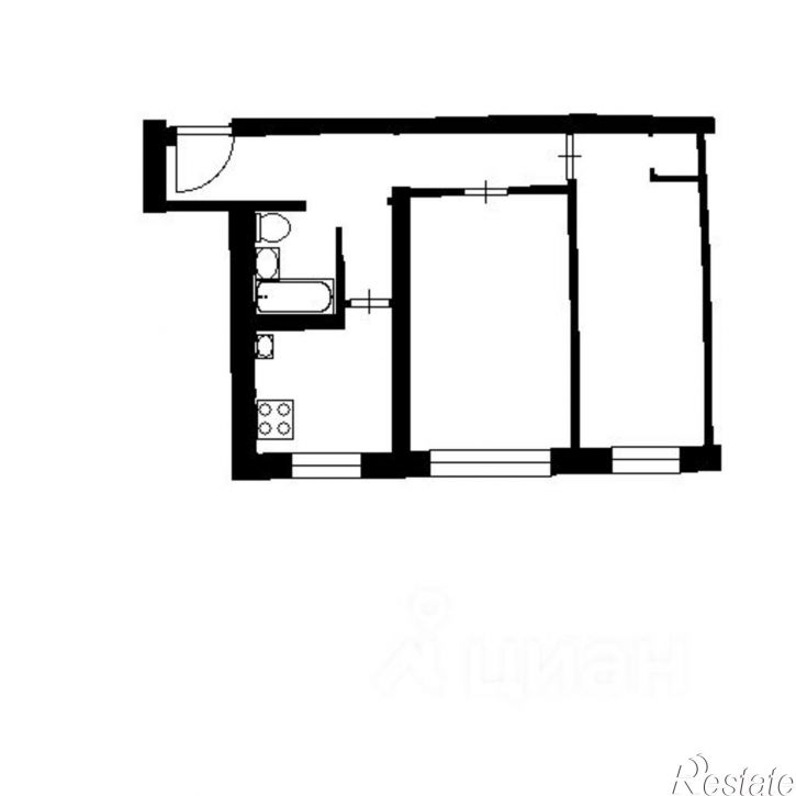 2-комн квартира ул Кыштымская, 17А,  д. 17А