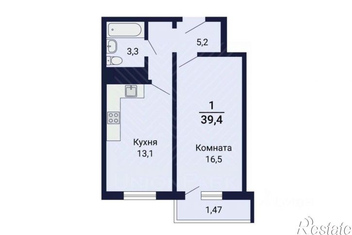2-комн квартира в новом доме ул Университетская Набережная, 84,  д. 84