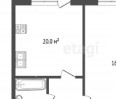2-комн, 48 кв м, этаж 8/16 Днепропетровская улица, 5.3