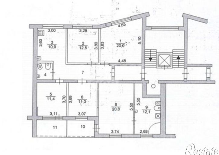 5-комн квартира Комсомольский пр-кт, 33,  д. 33