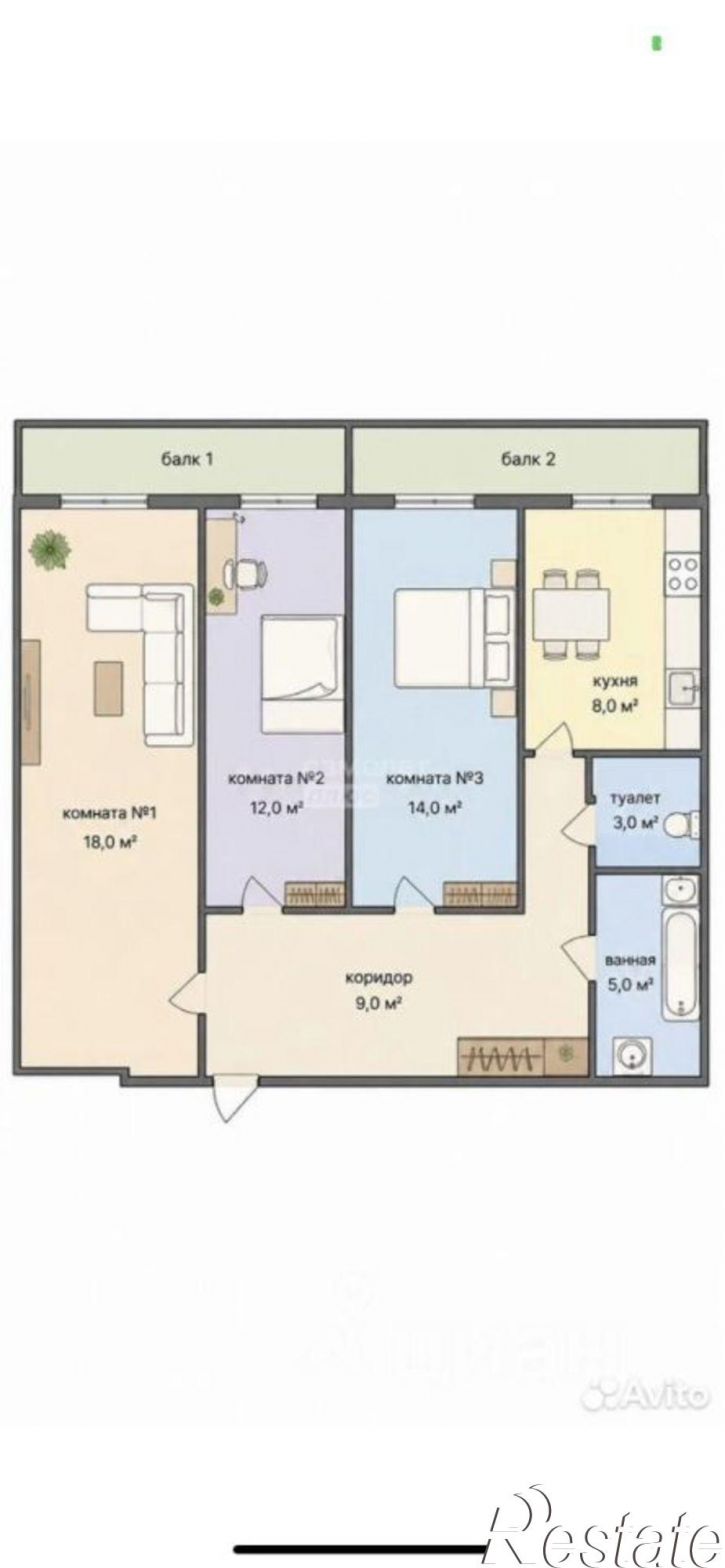3-комн квартира ул Володарского, 32,  д. 32