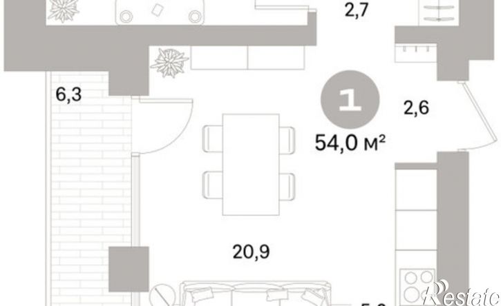 1-комн квартира в новом доме ул Пушкина, 69А,  д. 69А