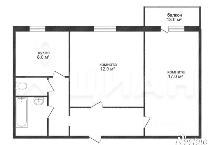 2-комн квартира ул Академика Королева, 39Б,  д. 39Б