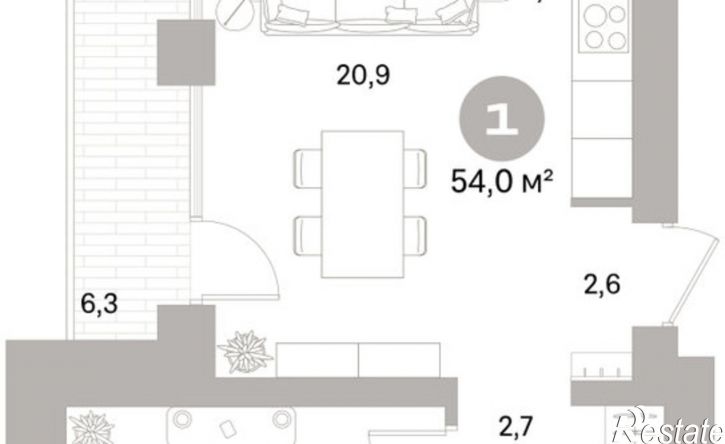 1-комн квартира в новом доме ул Пушкина, 69А,  д. 69А