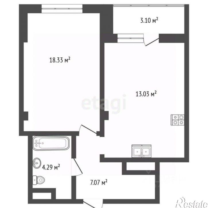 1-комн квартира ул Ярославская, 13Б,  д. 13Б