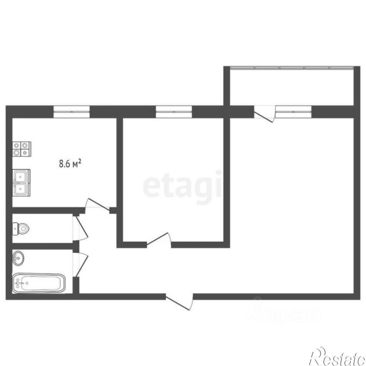 2-комн квартира ул Харлова, 15,  д. 15