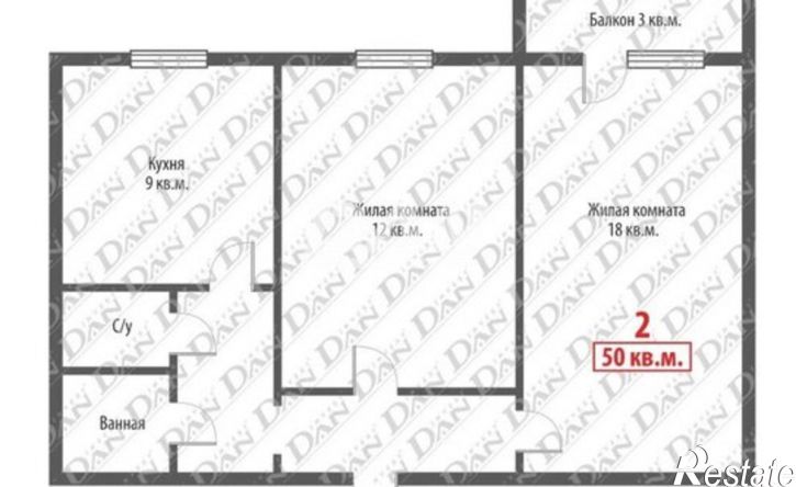 2-комн квартира ул Комарова, 39,  д. 39