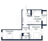 2-комн, 64 кв м, этаж 7/10 ул Ласковая, 2