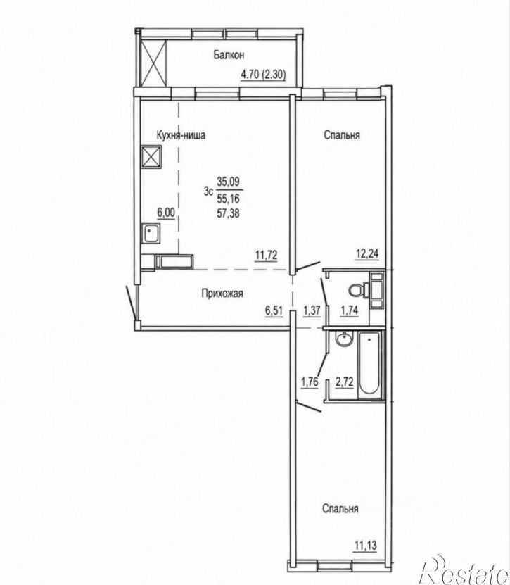 3-комн квартира ул Ярославская, 11,  д. 11